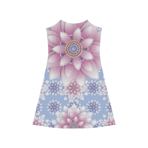 ornaments pink+blue Alcestis Slip Dress (Model D05)