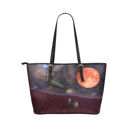 Night Flyer Leather Tote Bag/Small (Model 1651)