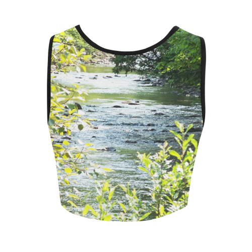 River Runs Through it Women's Crop Top (Model T42)