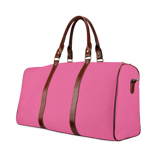 Magenta Color Accent Waterproof Travel Bag/Small (Model 1639)