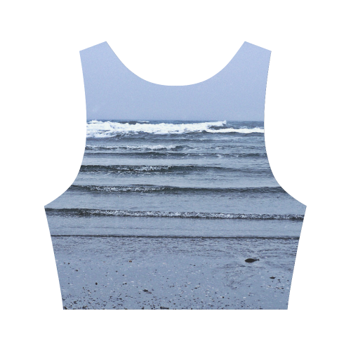 Stairway to the Sea Women's Crop Top (Model T42)