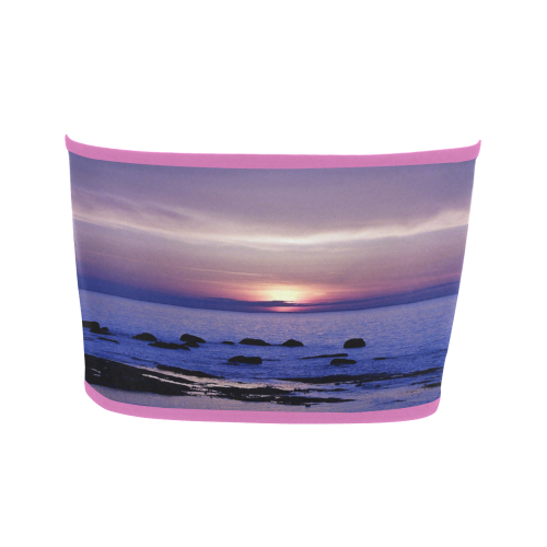 Blue and Purple Sunset Bandeau Top