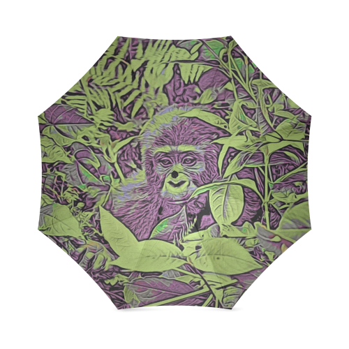 animal art studio 22616 Gorilla Baby 2 Foldable Umbrella (Model U01)