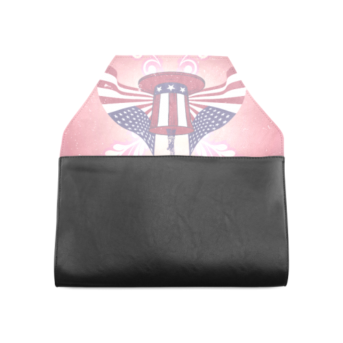 USA flag and hat Clutch Bag (Model 1630)