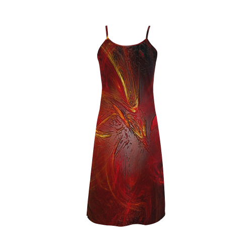 Red Firebird Phoenix Alcestis Slip Dress (Model D05)