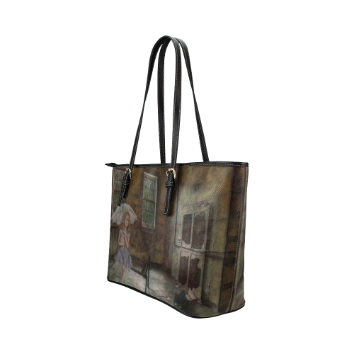 Room 13 - The Girl Leather Tote Bag/Small (Model 1651)