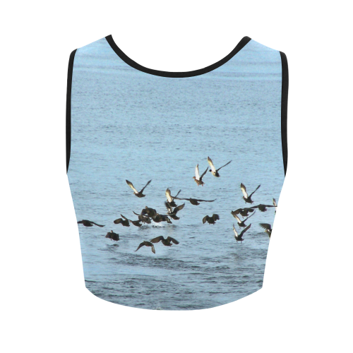 Flock Off Women's Crop Top (Model T42)