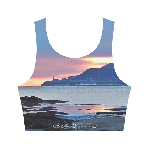 Sunrise in Tourelle Women's Crop Top (Model T42)