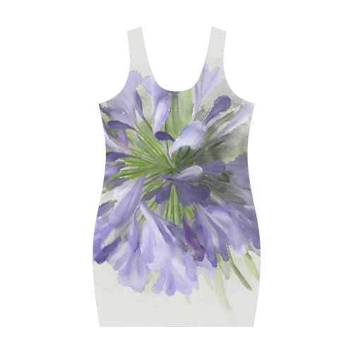 Purple Flowers Medea Vest Dress (Model D06)