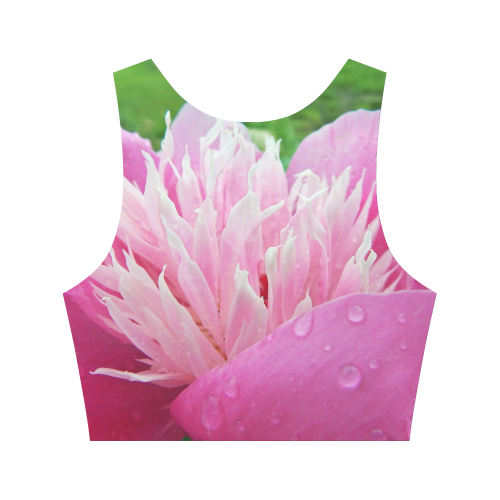 Wet Peony Women's Crop Top (Model T42)