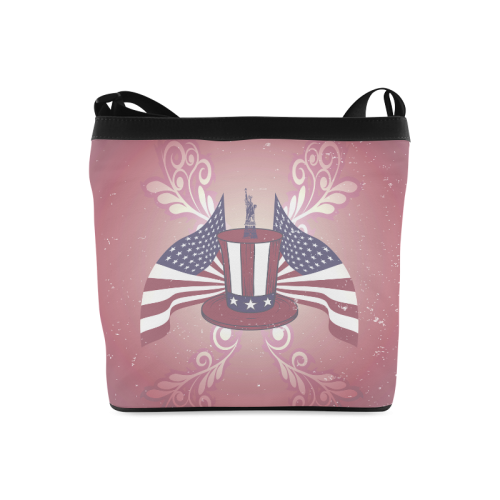 USA flag and hat Crossbody Bags (Model 1613)