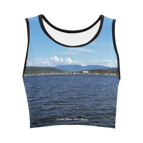 Mount Albert from the Sea Women's Crop Top (Model T42)