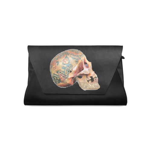 Colored Human Skull Clutch Bag (Model 1630)