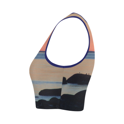 Dusk on the Sea Women's Crop Top (Model T42)