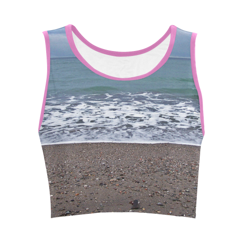 Foam on the Beach Women's Crop Top (Model T42)