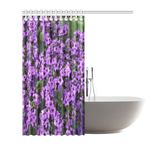 Purple Flowers Shower Curtain 72"x72"