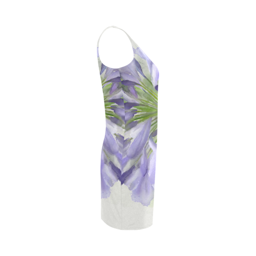 Purple Flowers Medea Vest Dress (Model D06)