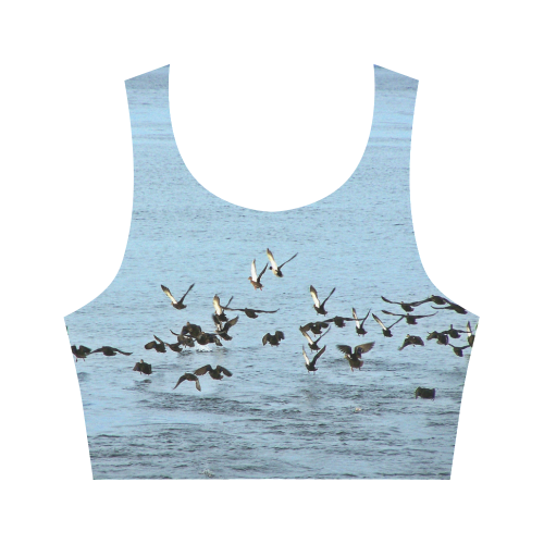 Flock Off Women's Crop Top (Model T42)