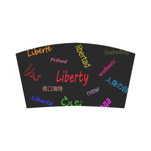 Freedom in several languages Bandeau Top