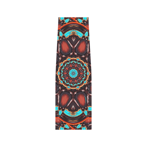 K172 Wood and Turquoise Abstract Saddle Bag/Small (Model 1649) Full Customization