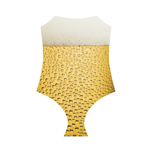 Close Up Beer Glass Novelty Strap Swimsuit ( Model S05)