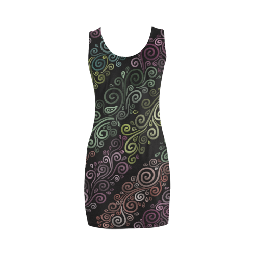 Psychedelic pastel Medea Vest Dress (Model D06)