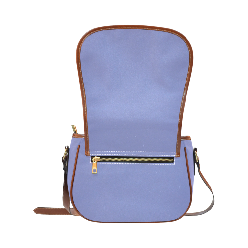 Deep Periwinkle Color Accent Saddle Bag/Large (Model 1649)