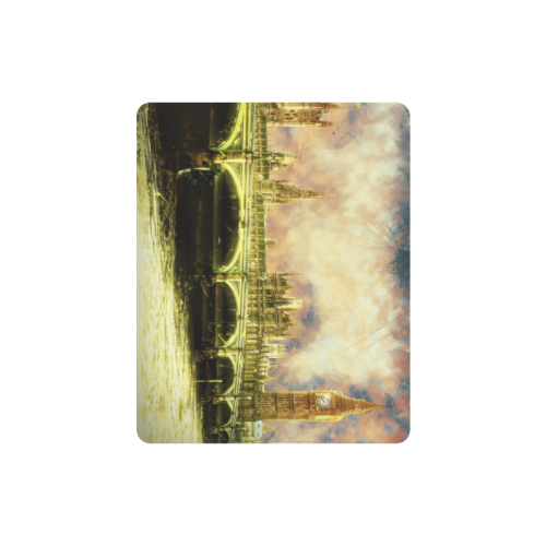 Abstract Golden Westminster Bridge in London Rectangle Mousepad