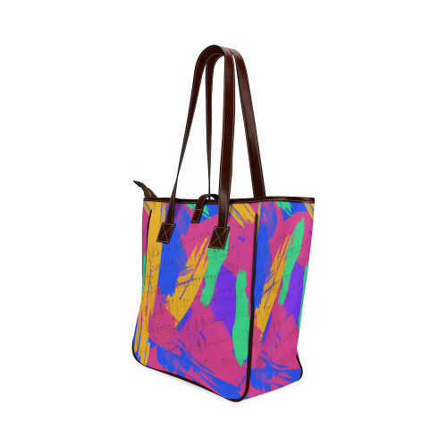Groovy Paint Brush Strokes with Music Notes Classic Tote Bag (Model 1644)