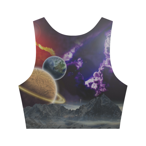 Strange Galaxy Women's Crop Top (Model T42)