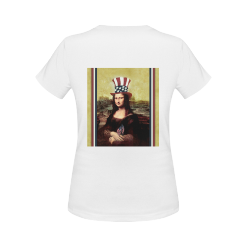 Patriotic Mona Lisa - 4th of July Women's Classic T-Shirt (Model T17）
