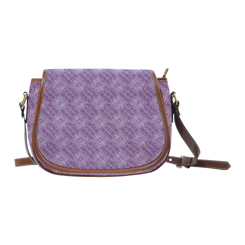 Lilac Jacuard Saddle Bag/Large (Model 1649)