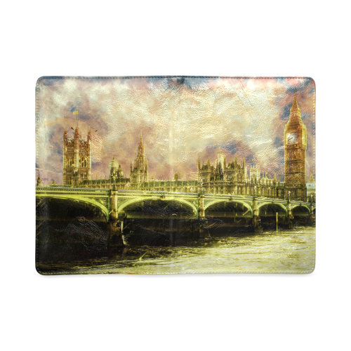 Abstract Golden Westminster Bridge in London Custom NoteBook A5
