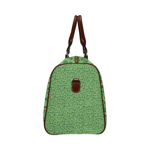 Vintage Flowers Ivy Green Waterproof Travel Bag/Small (Model 1639)