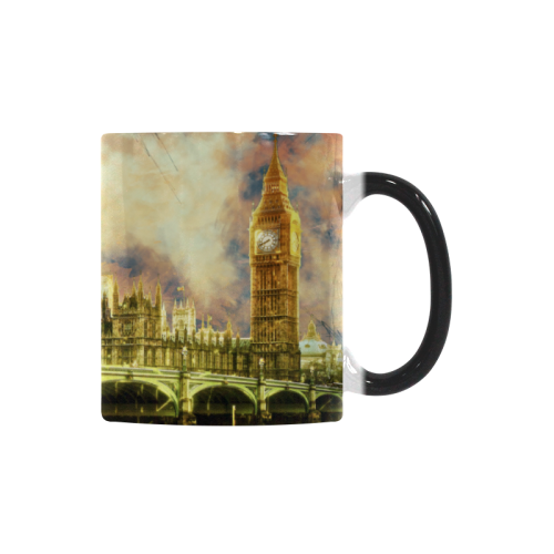 Abstract Golden Westminster Bridge in London Custom Morphing Mug