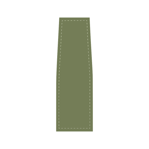 Cedar Green Color Accent Saddle Bag/Large (Model 1649)
