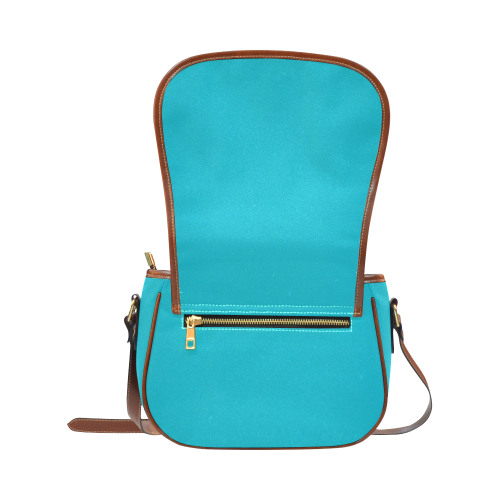 Scuba Blue Color Accent Saddle Bag/Large (Model 1649)