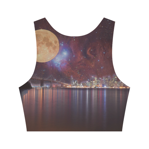 Strange Skies Women's Crop Top (Model T42)