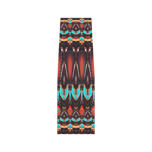 K172 Wood and Turquoise Abstract Saddle Bag/Small (Model 1649) Full Customization