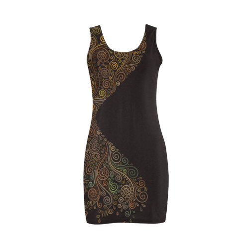 Psychedelic, Sand Clock - brown Medea Vest Dress (Model D06)