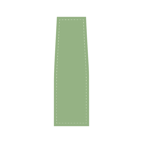 Green Tea Color Accent Saddle Bag/Large (Model 1649)