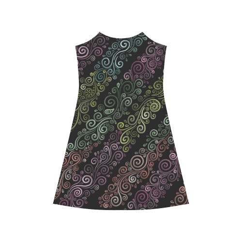 Psychedelic pastel Alcestis Slip Dress (Model D05)