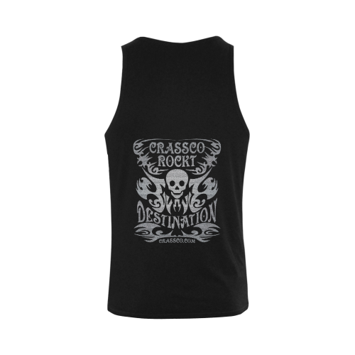 SKULL DESTINATION SILVER Plus-size Men's Shoulder-Free Tank Top (Model T33)