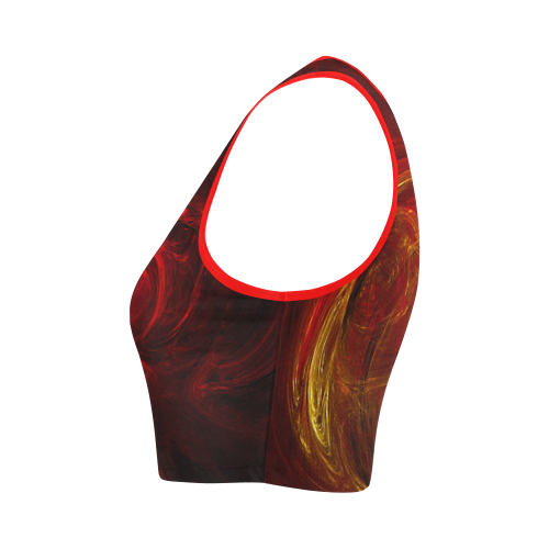 Red Firebird Phoenix Women's Crop Top (Model T42)