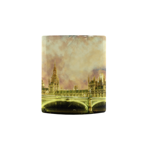 Abstract Golden Westminster Bridge in London Custom Morphing Mug