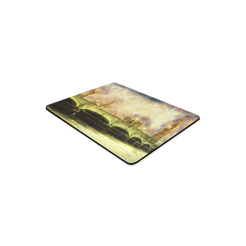 Abstract Golden Westminster Bridge in London Rectangle Mousepad