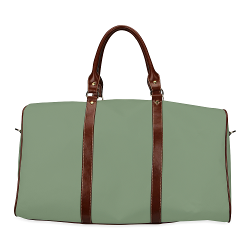 Vineyard Green Color Accent Waterproof Travel Bag/Small (Model 1639)