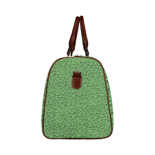 Vintage Flowers Ivy Green Waterproof Travel Bag/Small (Model 1639)