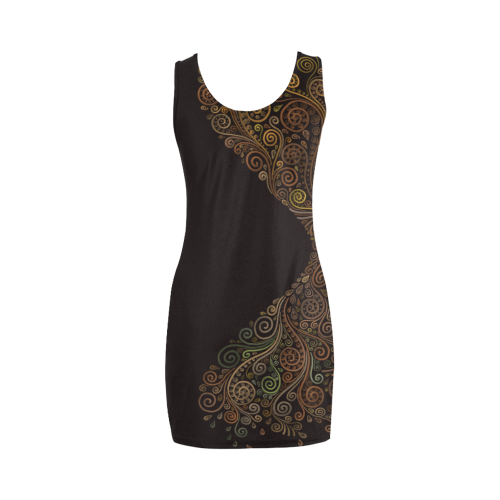 Psychedelic, Sand Clock - brown Medea Vest Dress (Model D06)