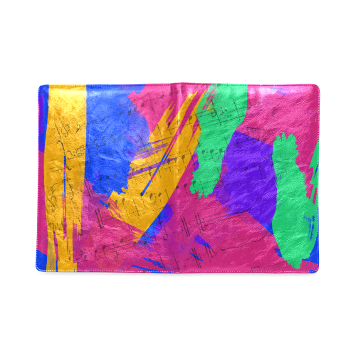 Groovy Paint Brush Strokes with Music Notes Custom NoteBook B5